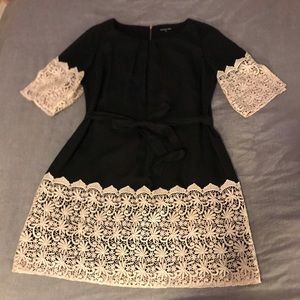 Gianni Bini Rayon Dress with Cream Crochet Lace